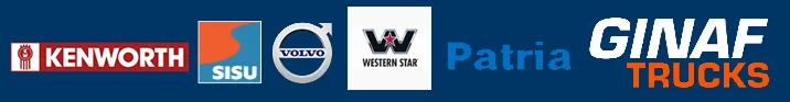 Kenworth, Sisu, Volvo, Western Star, Patria, Ginaf trucks